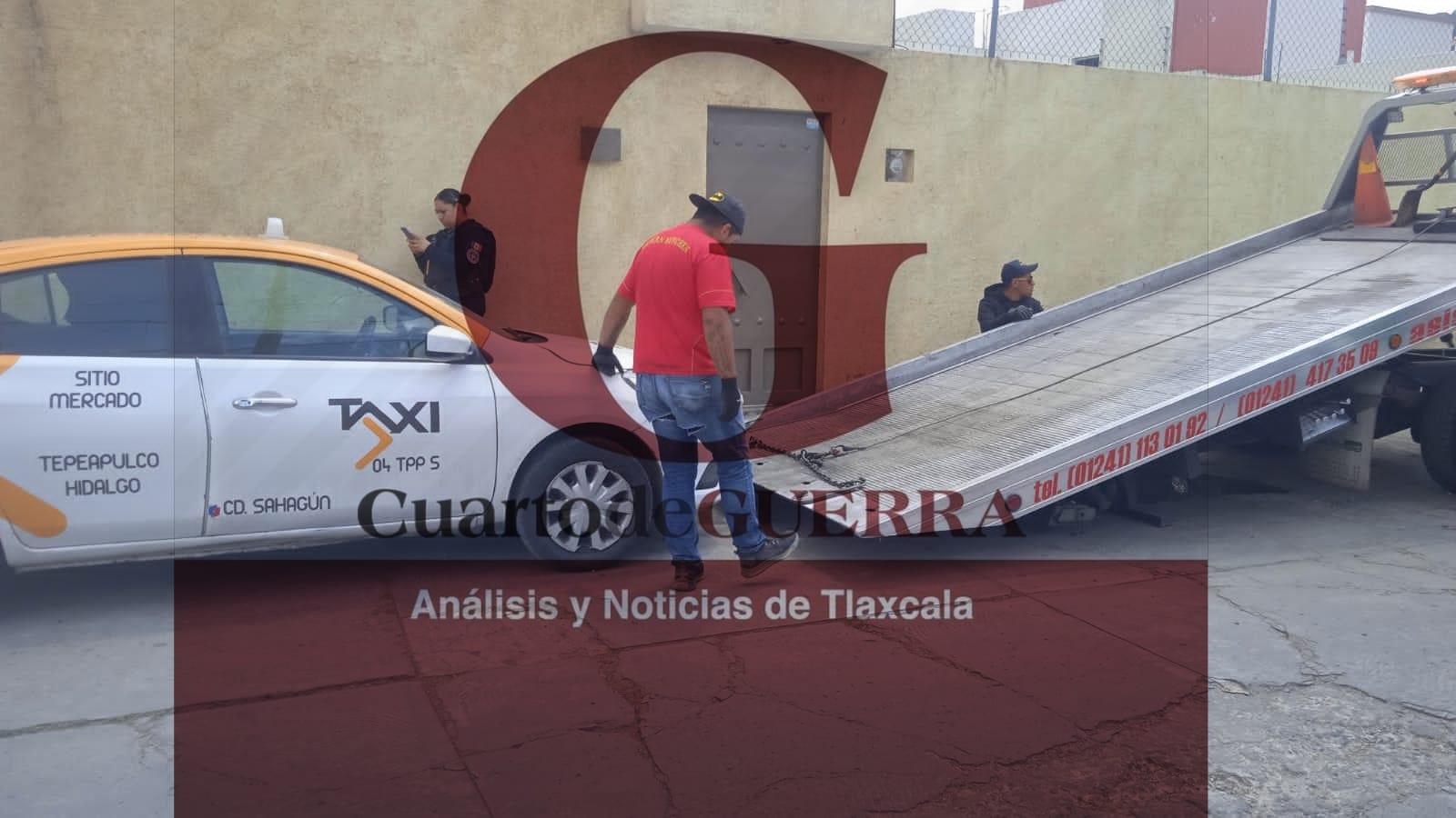 Recuperan en Totolac taxi robado en Hidalgo